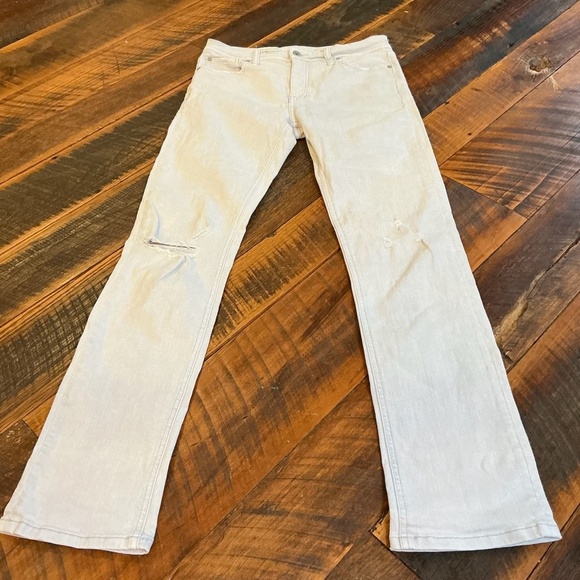 Pilcro and the Letterpress Slim Straight Distressed Jeans Light Wash Size 27 - Picture 3 of 13